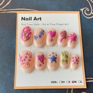 Vibrant Mixed Media Nail Art Set